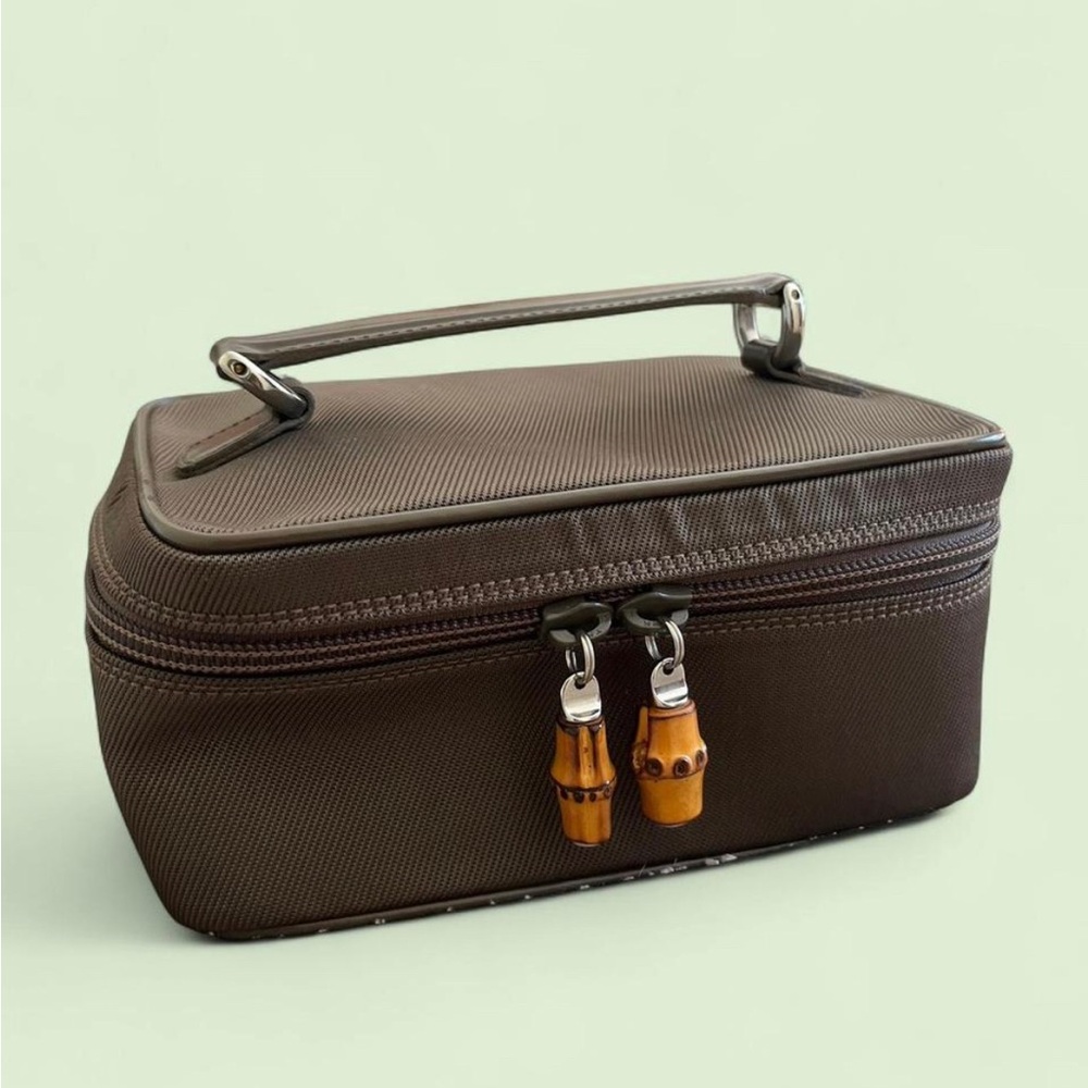 Vintage Gucci Bamboo Vanity Cosmetic Bag